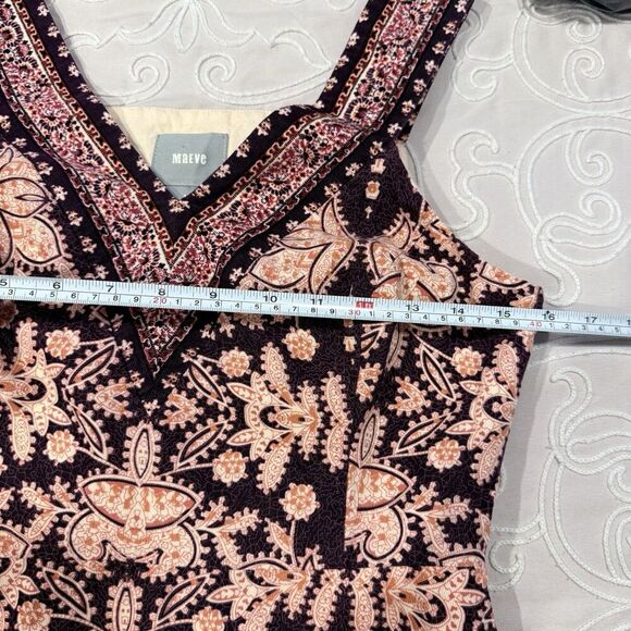 Anthropologie Maeve Cour Royal Corduroy Dress Size 4 Sleeveless Boho Midi - Picture 11 of 12